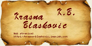 Krasna Blašković vizit kartica
